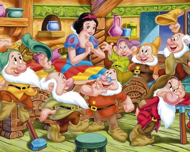 

Snow White and the 7 Dwarfs – Paint By Numbers - 40*50CM, 501 Original