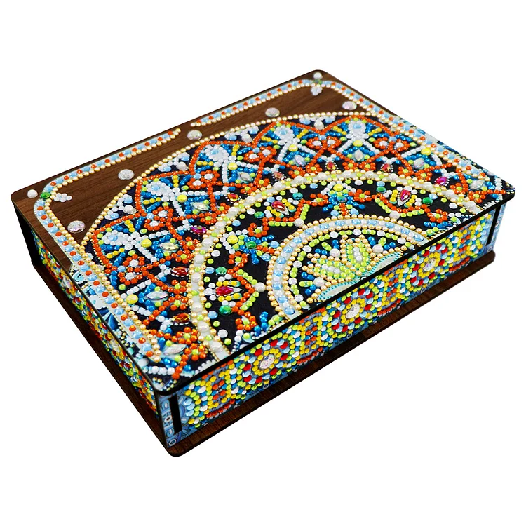 Mandala Diamond Painting Jewelry Storage Box DIY Special Shaped Drill Case