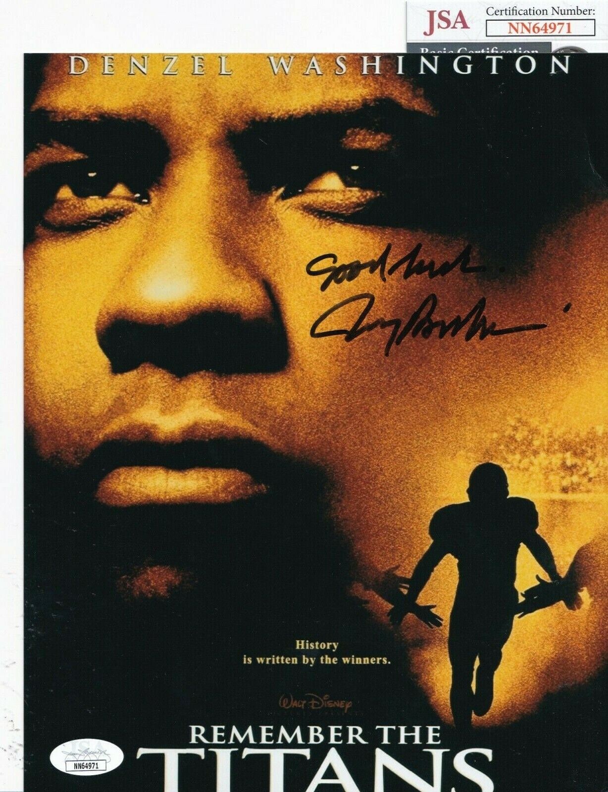 JERRY BRUCKHEIMER signed (REMEMBER THE TITANS) Movie 8X10 Photo Poster painting JSA NN64971