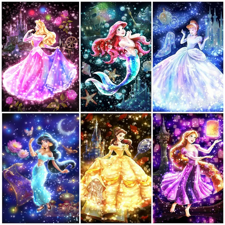 DIY Disney Magic Kingdom 5D Diamond Painting by Number Kit Picture Craft  NEW