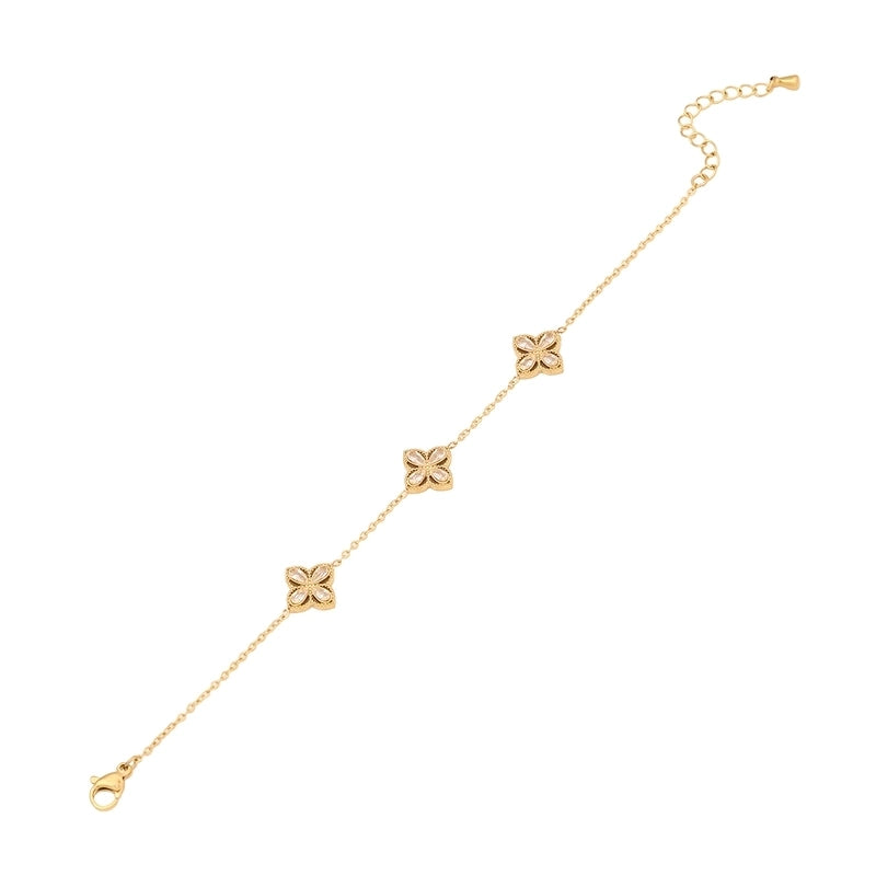 Elegant Luxurious Solid Color 304 Stainless Steel Zircon 18K Gold Plated Inlay Jewelry Set