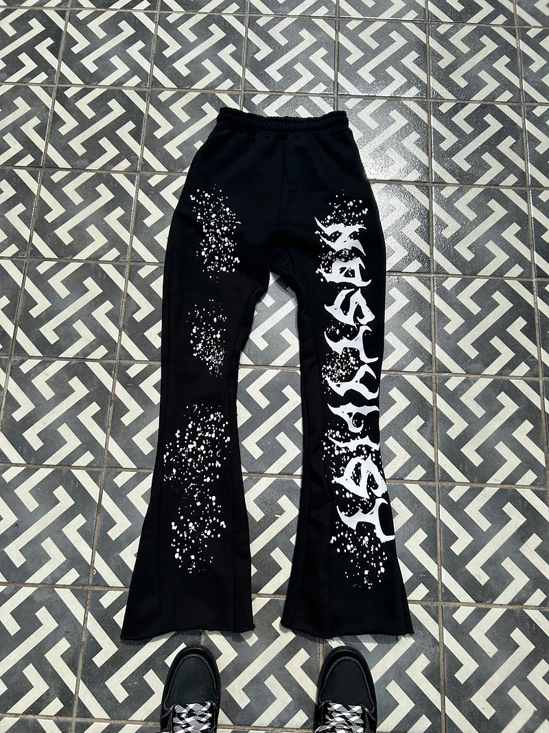 Black “Cupid” Flare Sweatpants