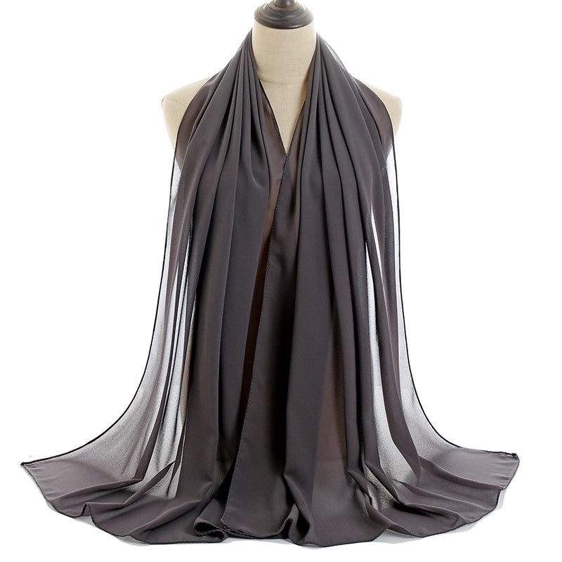 Fashion Solid Color Chiffon Printing Chiffon Scarves