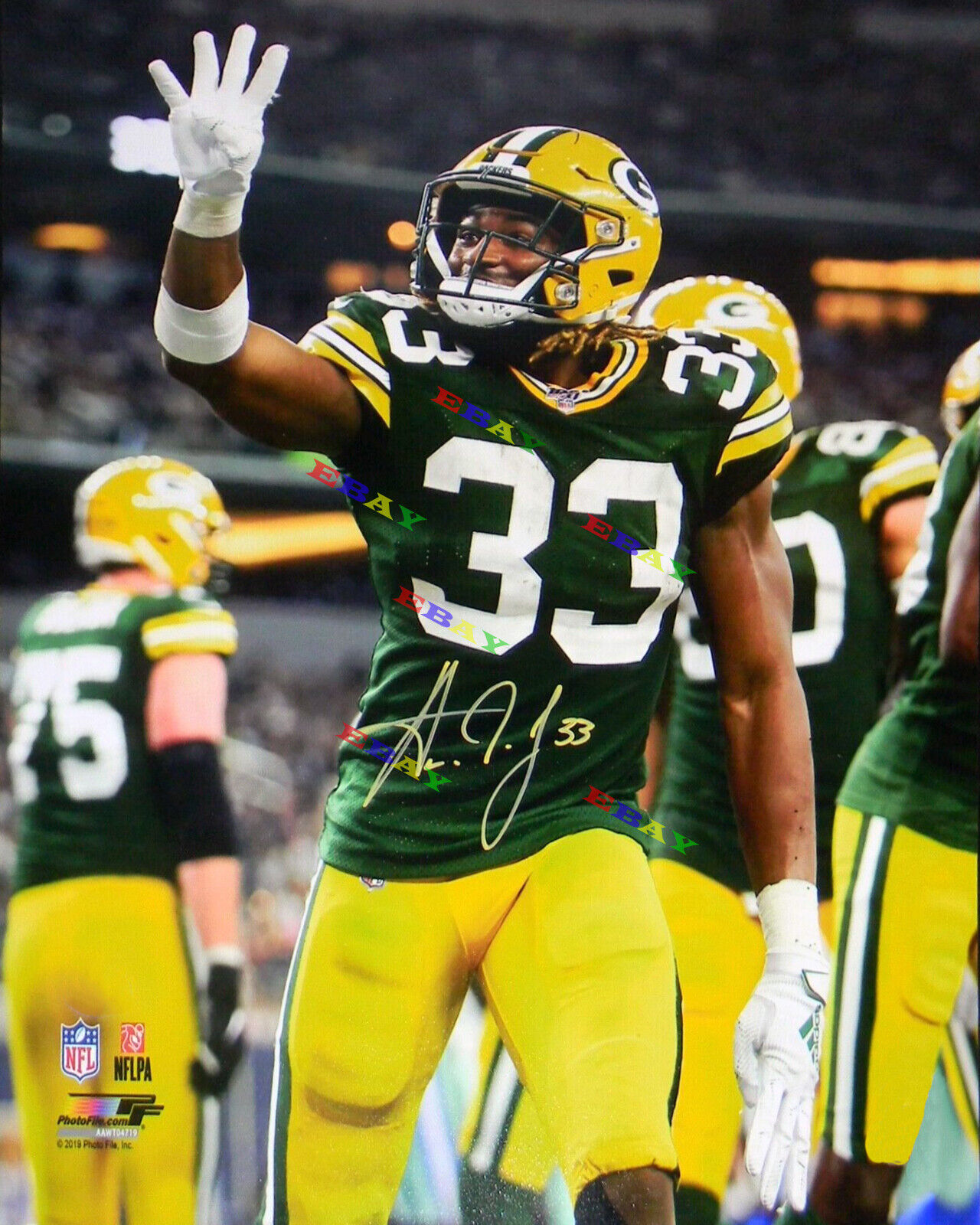 AARON JONES Green Bay Packers Signed Autographed 8x10 Photo Poster painting Reprint