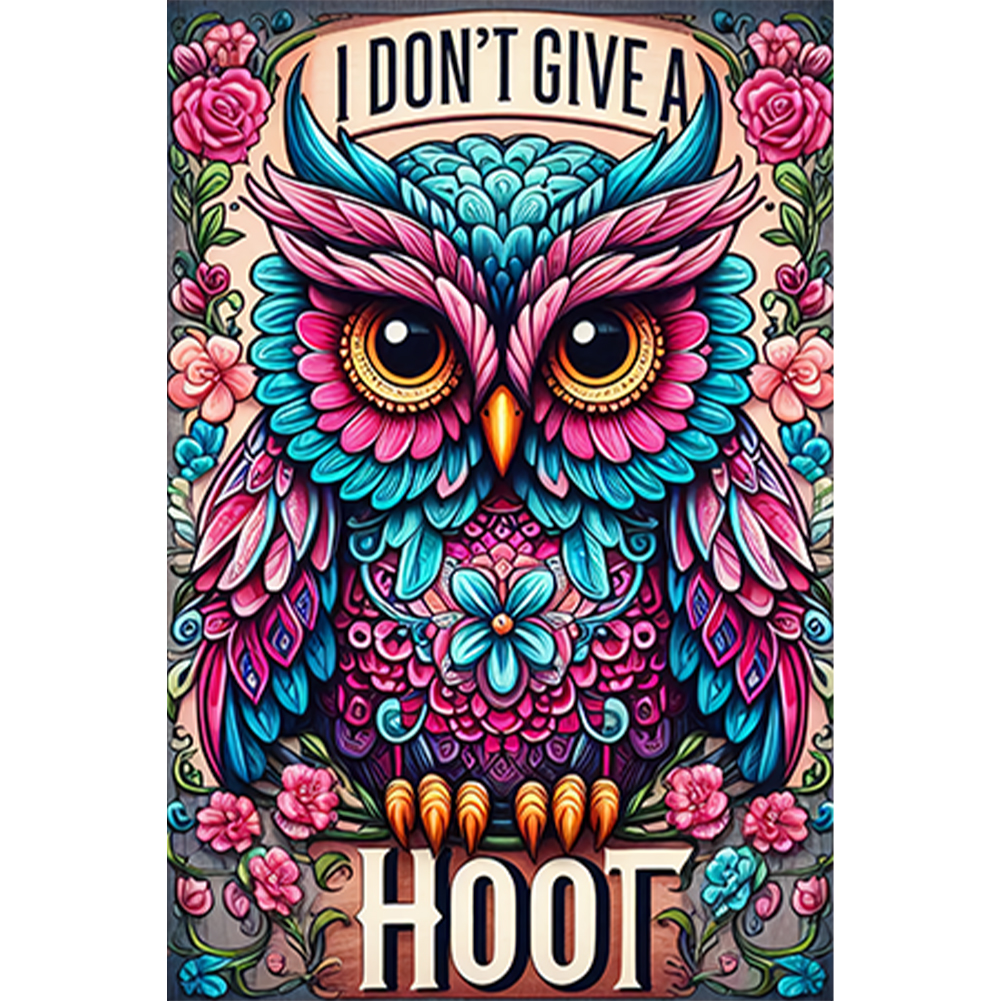 Owl 30*45cm(canvas) full round drill diamond painting