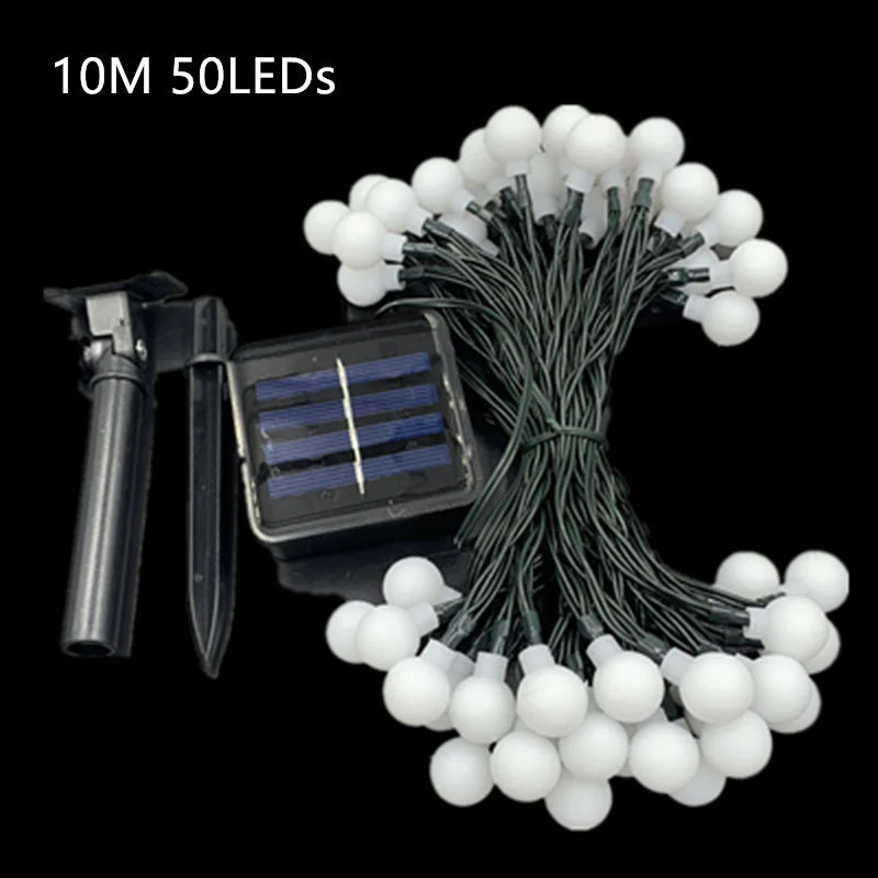 Solar String Light ,LED Small White Ball Solar Waterproof Decorative Lantern