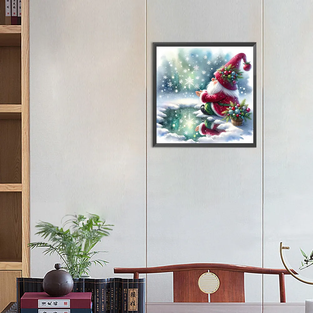 Diamond Painting - Full Round Drill - Christmas Gnome(Canvas|30*30cm)
