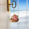 12PCS DIY Diamond Painting Pink Hats Keychain