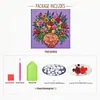 DIY Pre-Framed Flower Vase Button Art Canvas Kit