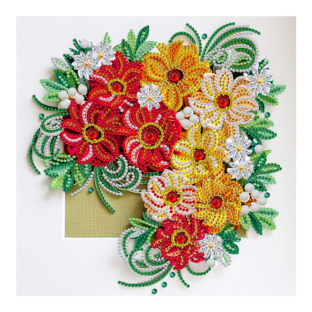 

Flower Quilling Paper - Special Shaped Diamond Painting - 30*30CM, 501 Original
