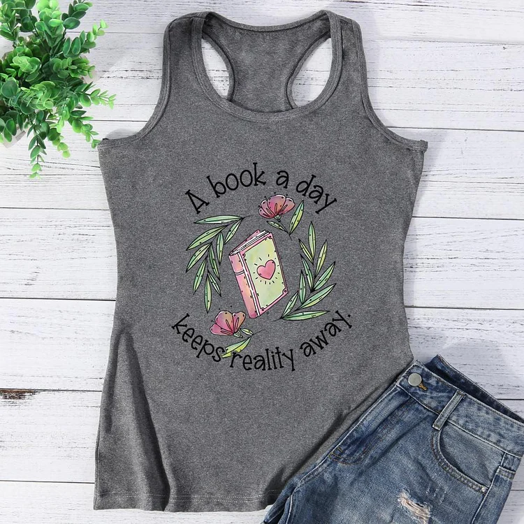 A Book a Day Keeps Reality Away Vest Top