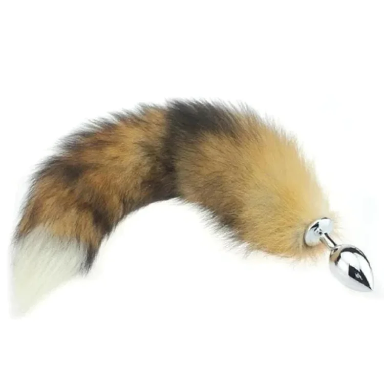 Brown Faux Fur Raccoon Tail Butt Plug