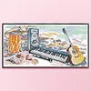 Music Of Sea-14CT Stamped Cross Stitch 38*21cm/14.96*8.27in tapestrymarket