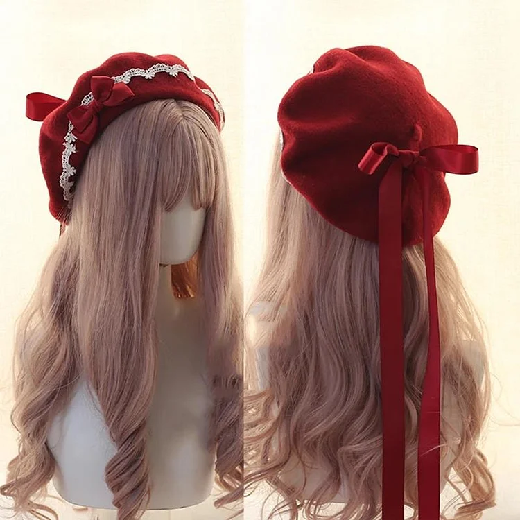 Bow Knot Beret Hat