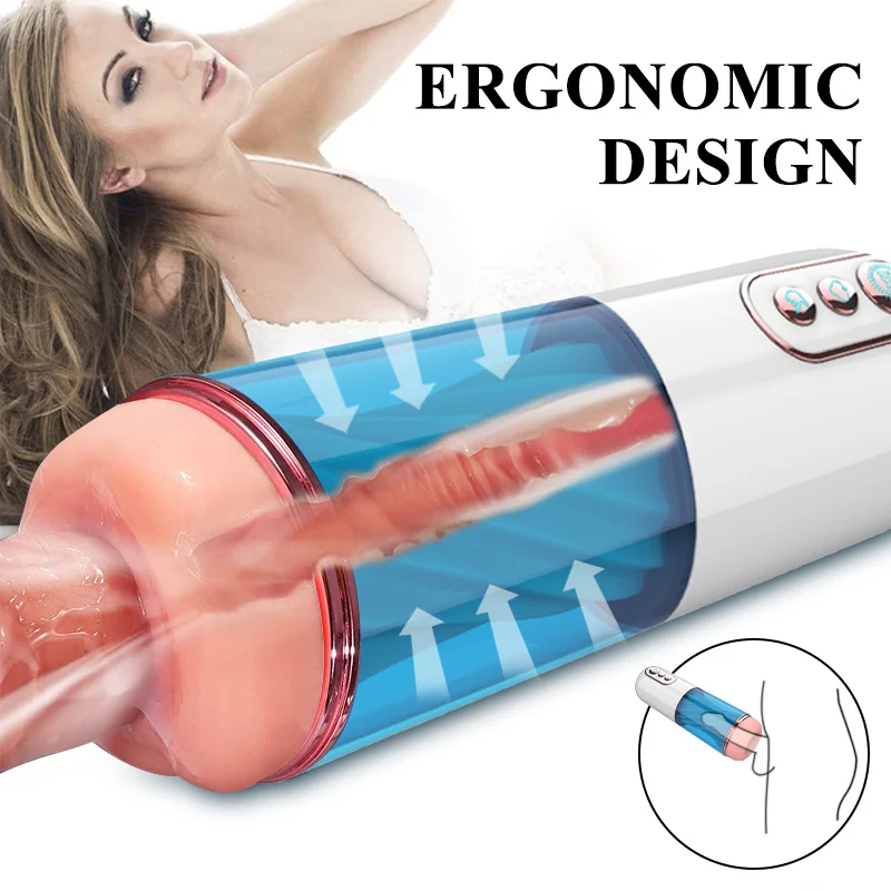 Men's Electric Sucking Vibration Masturbator Male Sex Toy
