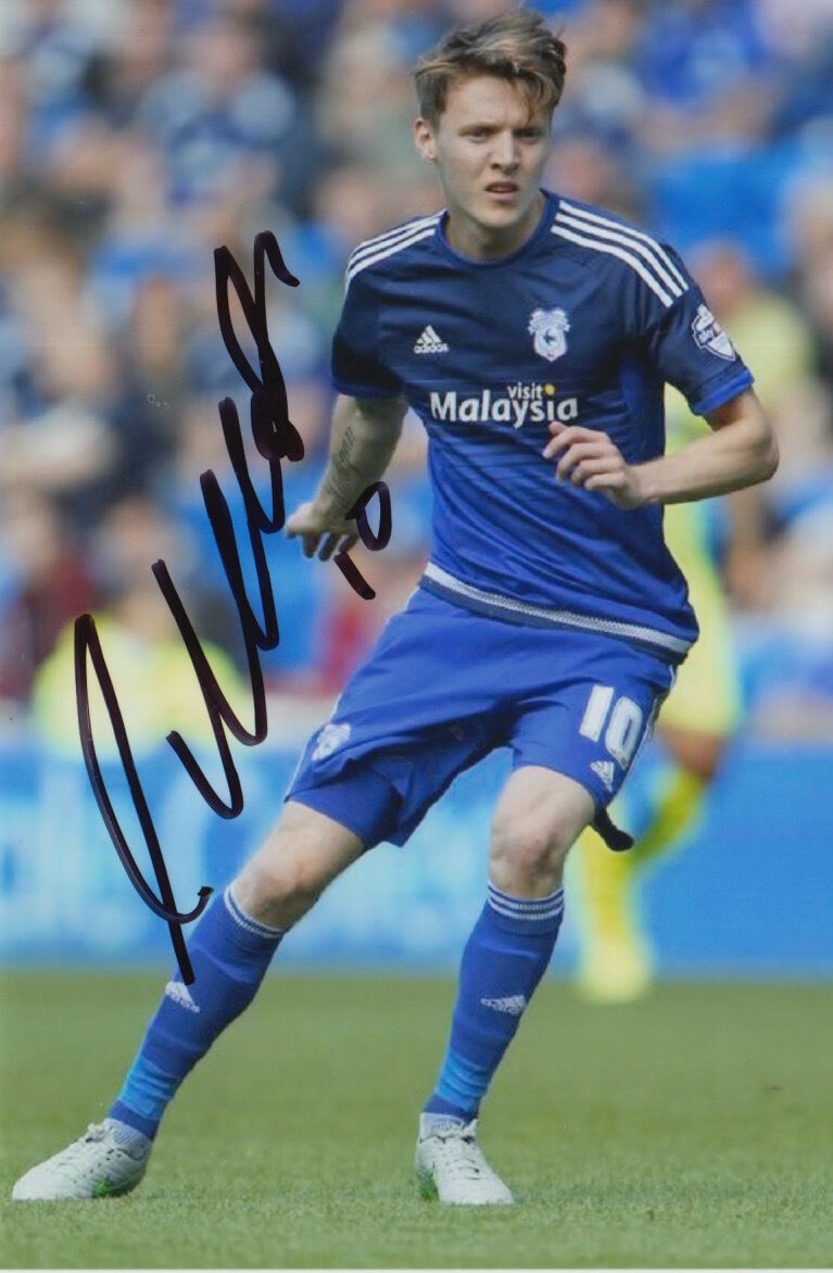 CARDIFF CITY HAND SIGNED JOE MASON 6X4 Photo Poster painting 2.