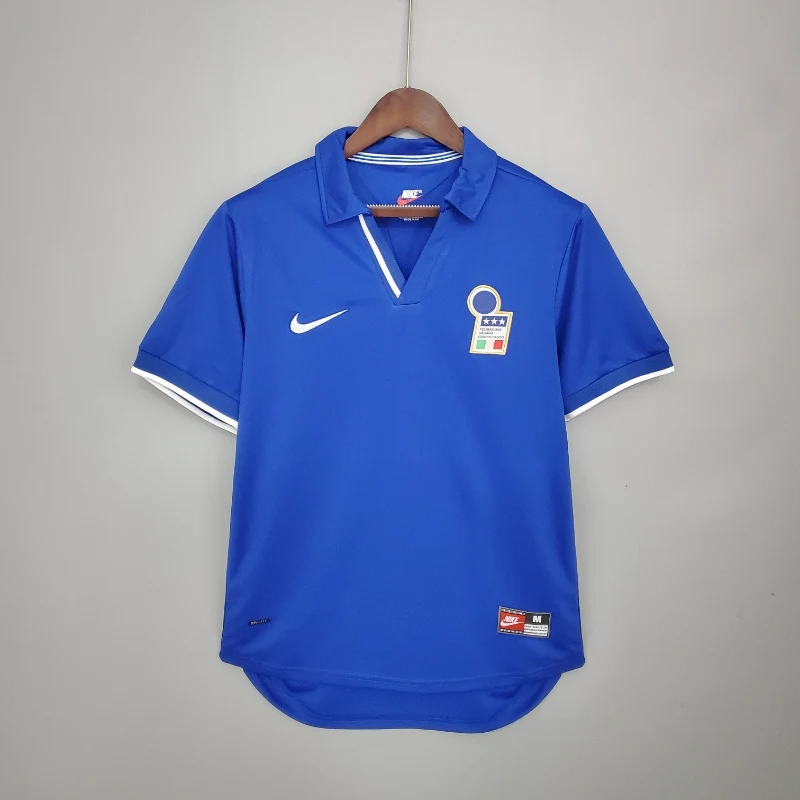 Retro 1998 Italy Soccer Jersey Home
