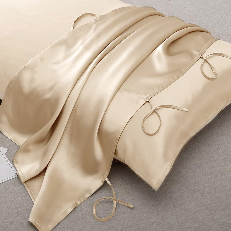 19 Momme Lace-up Travel Silk Pillowcase REAL SILK LIFE