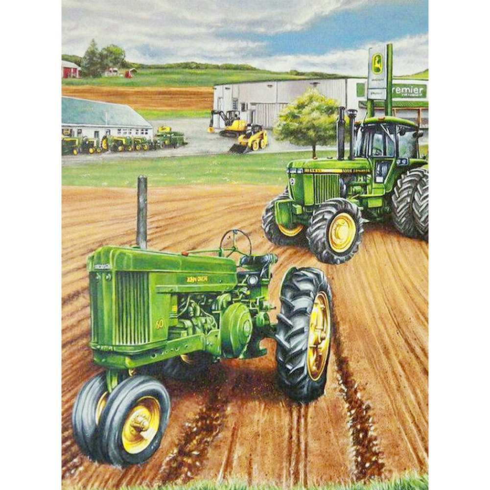 

Green Tractors - Round Drill Diamond Painting - 30*40CM, 501 Original