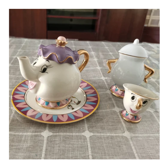 Limited Cartoon Beauty And The Beast Bone China Mug Tea Set 