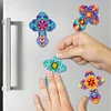 6pcs DIY Diamond Painting Refrigerator Magnets Sticker Kit (Cross)