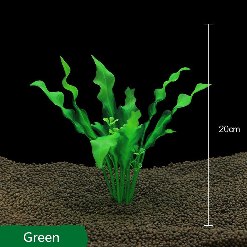 20cm Green Artificial Simulation Protection Materials PVC Water Plants kelp For Fish Tank Aquarium Accessories Decoration