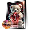 Diamond Painting -DIY Full Square Drill Heart Bear Letter I(35x45cm)