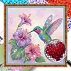 Hummingbird & Flower Bead Embroidery Kit Pre-Printed Bead Cross stitch