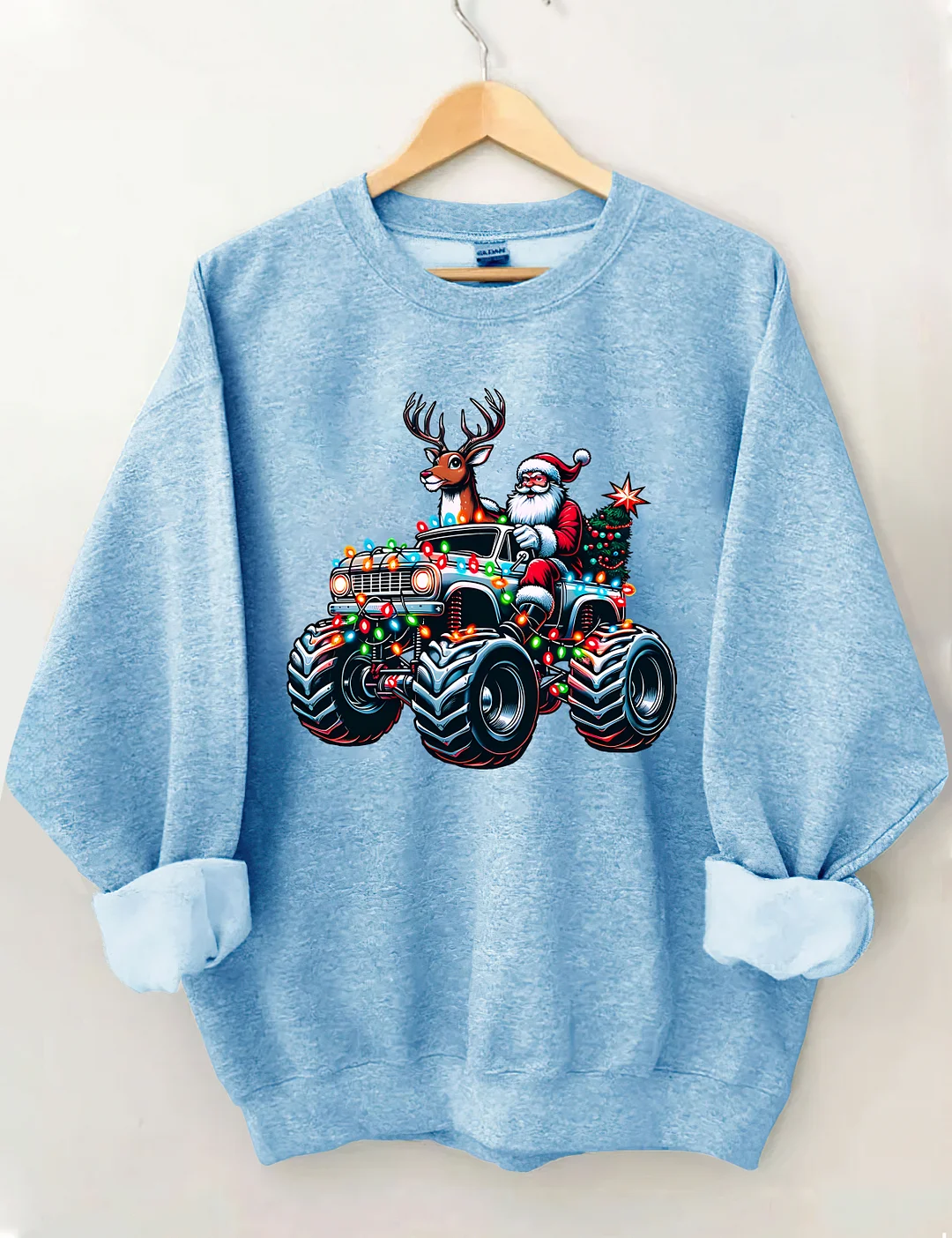 Monster Truck Christmas Sweatshirt