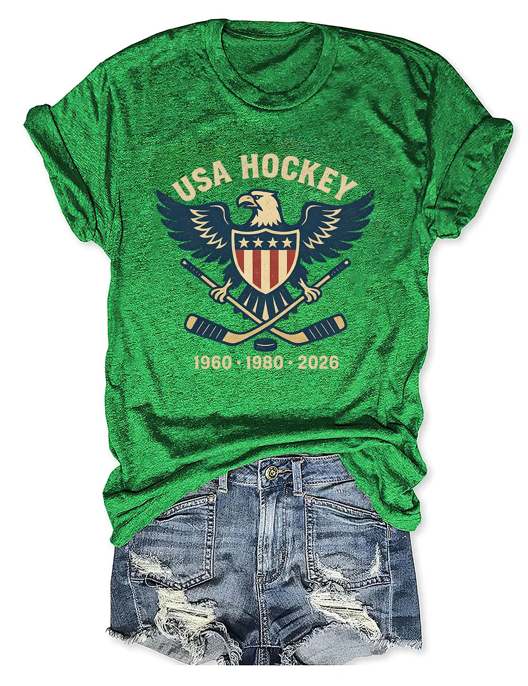 USA Hockey Eagle 1960 1980 2026 T-shirt