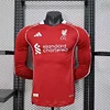 Joyfball 2025/2026 Player Version Long Sleeve Liverpool Home Football Shirt（The player version jersey is a bit tight, please pay attention to the size selection）