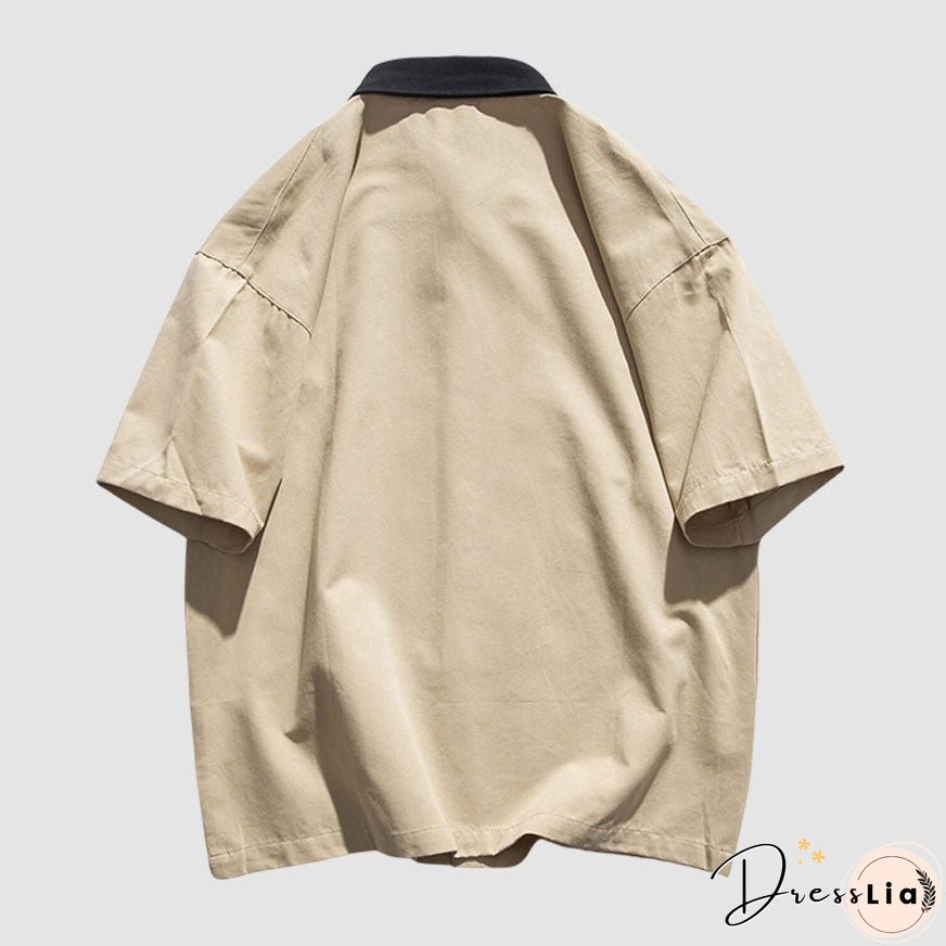 Contrast Patchwork Shirt