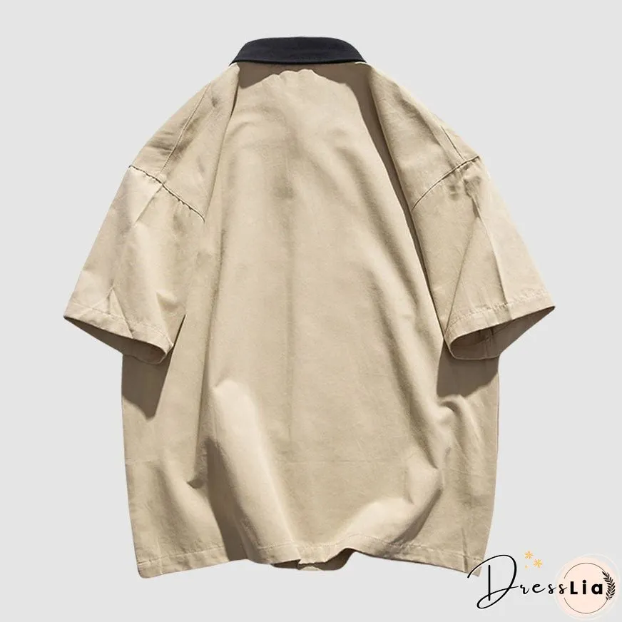 Contrast Patchwork Shirt