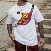 Men's Pocket Bear Design Printed T-shirt by Inlyline