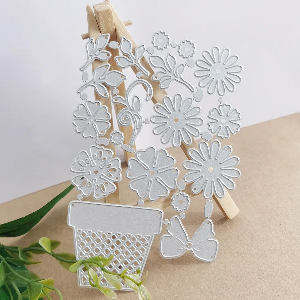 Flowers Metal Cutting Dies For DIY Scrapbooking Decor Embossing Greeting Card making Craft stencil New clear stamps nouveau