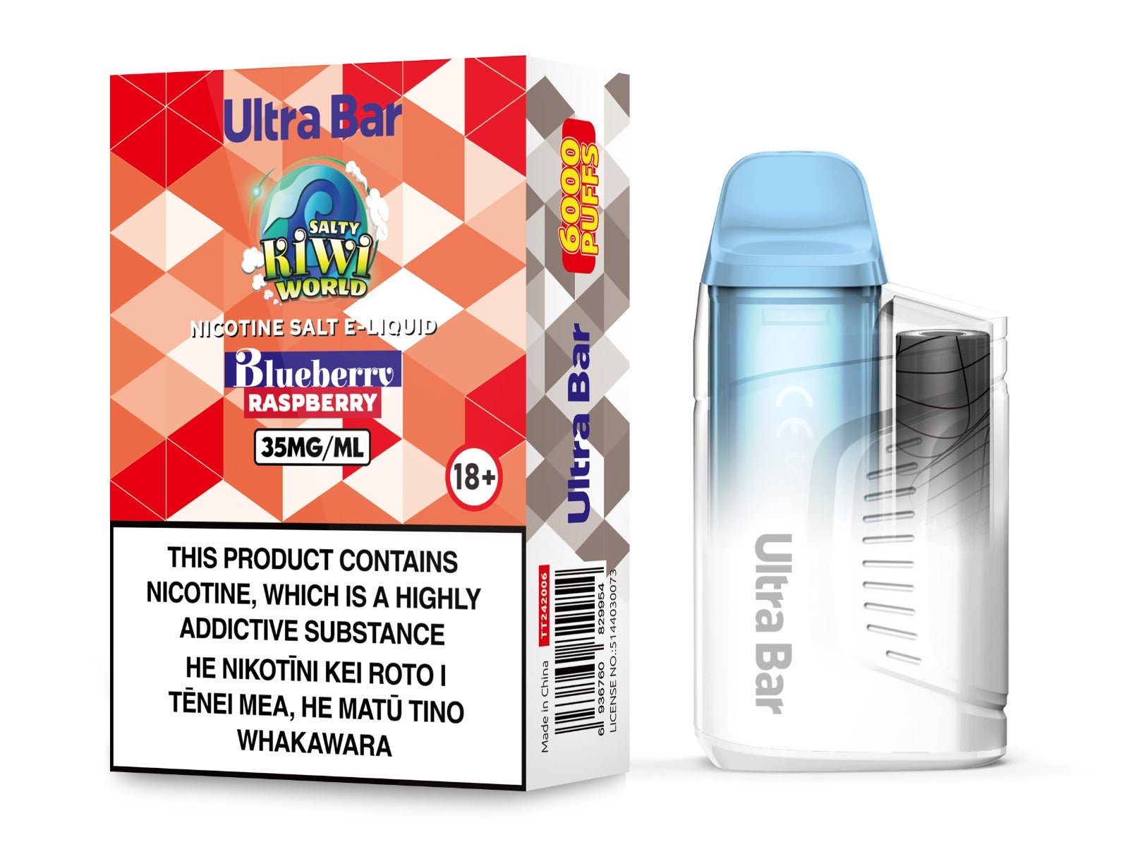 Ultra Bar Blueberry Raspberry 6000PUFFS Ultra Bar