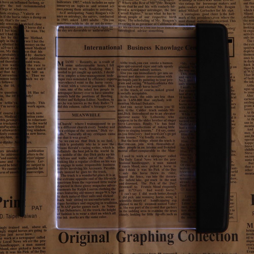 LED Reading Lamp Night Flat Plate Portable Panel Book Light for Reading