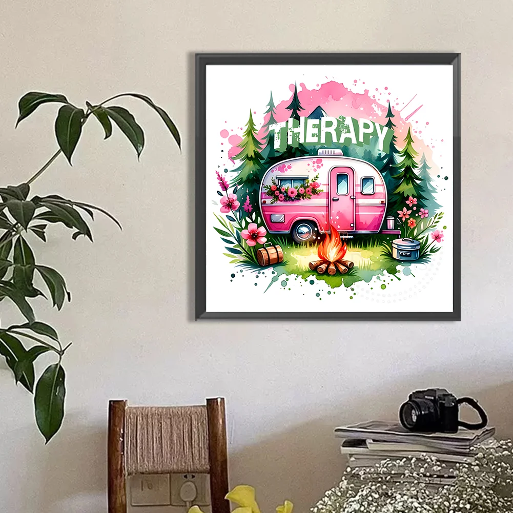 Diamond Painting - Full Round Drill - Campervan(Canvas|40*40cm)