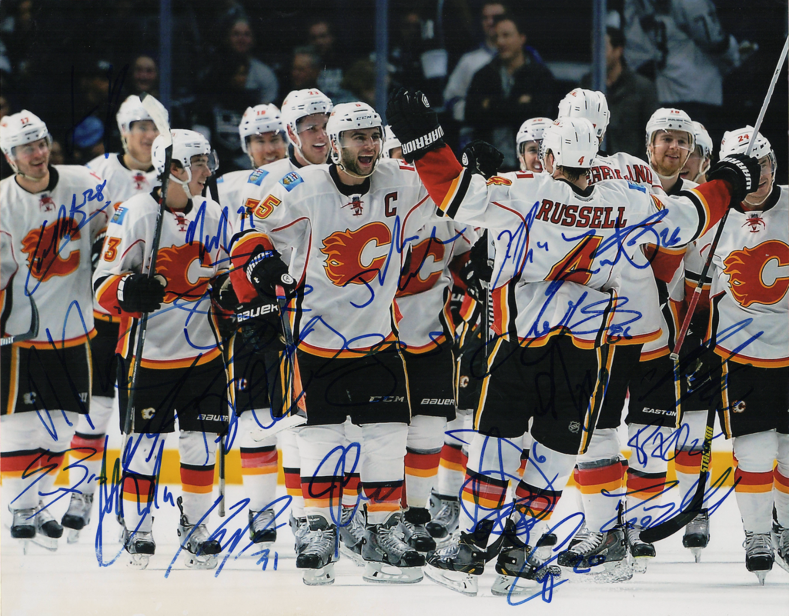 Calgary Flames 2014-15 team signed autographed 11x14 Photo Poster painting! Authentic! 2904