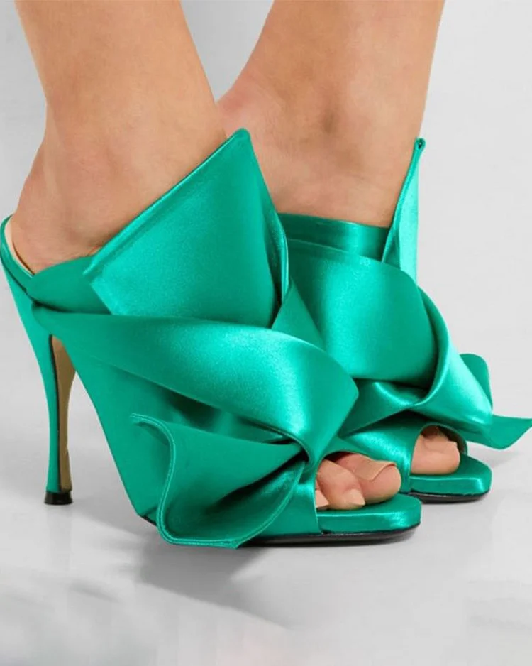 Solid Color Glamorous Peep Toe Sandals