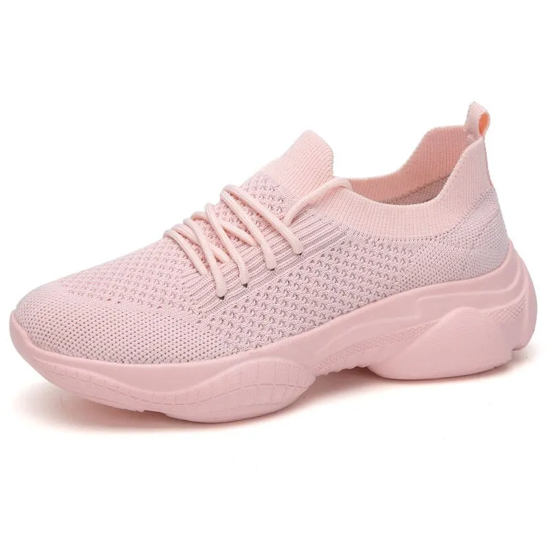 Woman Running Shoes Increasing 3.5CM High Heel Outdoors Breathable Mesh Sneakers Women Height Platform Breathable Sports Girl