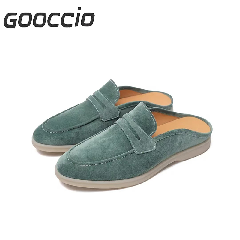 NJ216 Suede Calf-Skin Slippers/Moccasins For Men GOOCCIO  