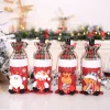 12PCS Christmas Gift Packaging Snowman Wine Bottle Decor Bags