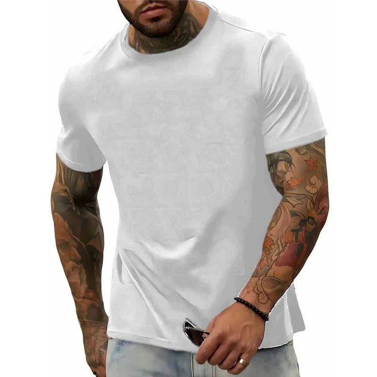 Men's Casual Solid Color All-match Round Neck T-shirt