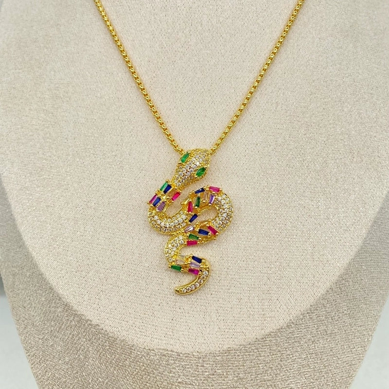 ALLOY Alloy Jewelry Copper Alloy  Snake Moissanite NECKLACES Pendant Necklaces