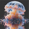 (Box Packaging)Diamond Painting -DIY Round Drill Jellyfish