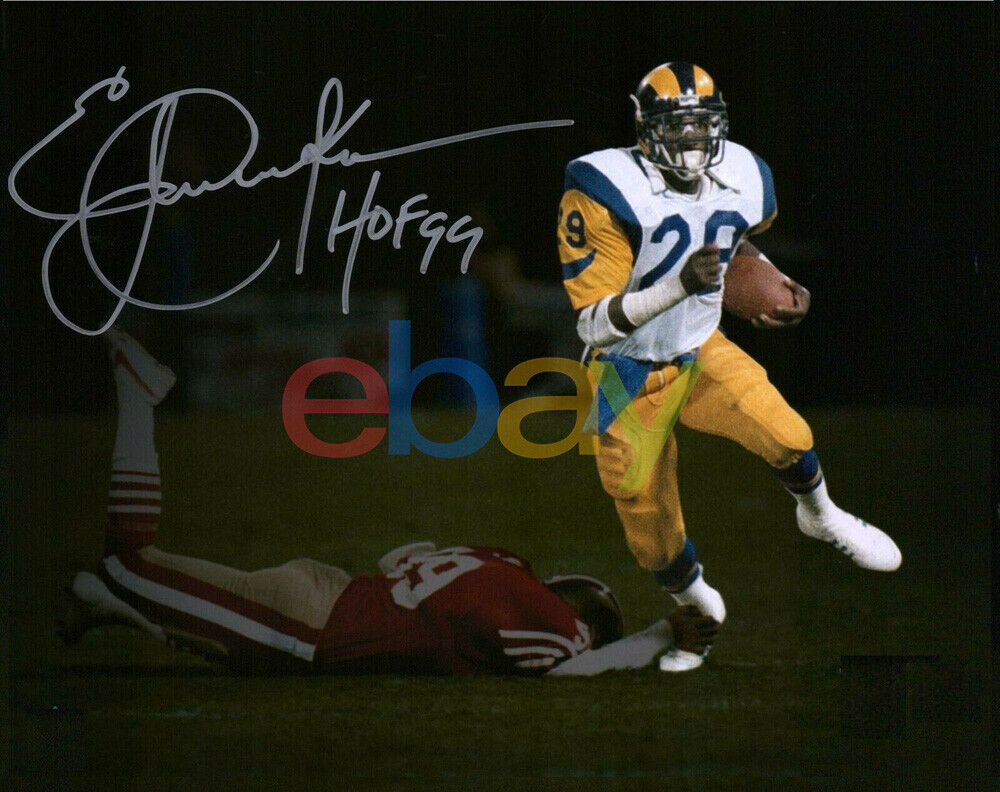 Eric Dickerson Autographed Signed 8x10 Photo Poster painting ( HOF Rams ) REPRINT