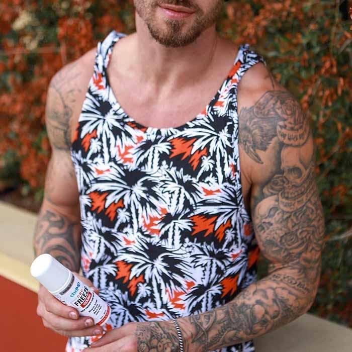 Hawaiian Resort Style Coconut Tree Print Vests