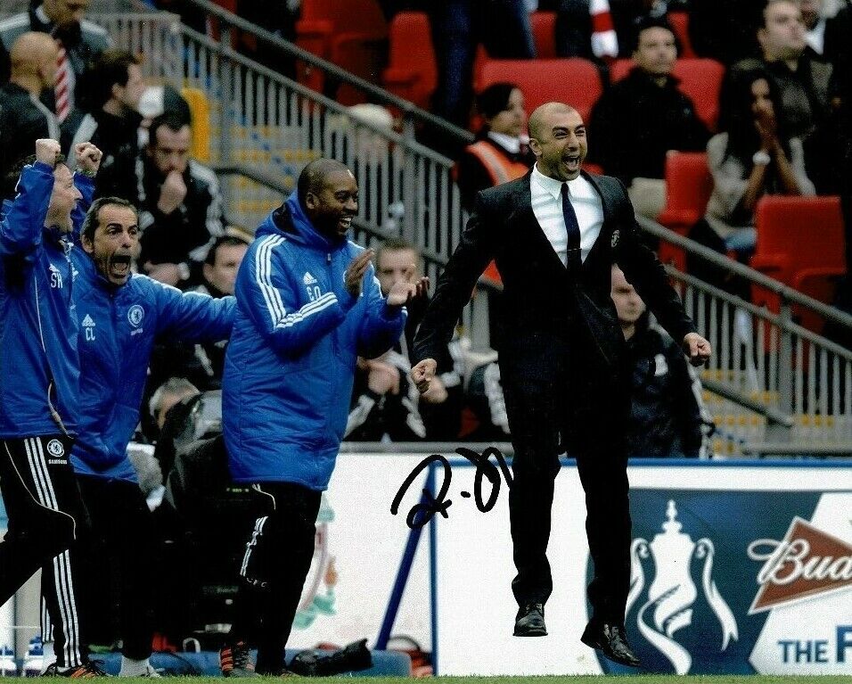 Roberto Di Matteo Signed 10X8 Photo Poster painting Chelsea FC AFTAL COA (D)