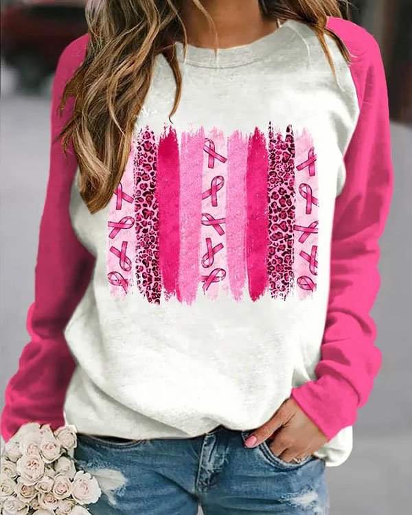 Breast Cancer Print Sweatshirt